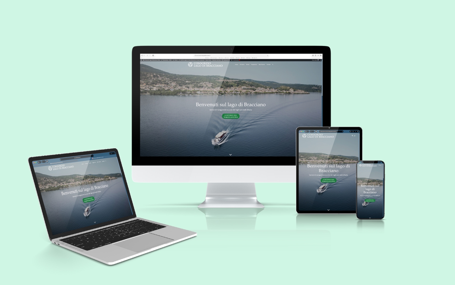 Nuovo sito del Consorzio Il nuovo sito del Consorzio visualizzato su diversi apparecchi